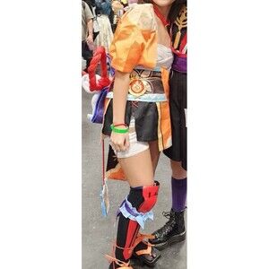 Genshin‎ Impact Yoimiya Cosplay Costume size small Brown Orange